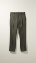 Slim-Fit Cotton Trouser in Stone Grey